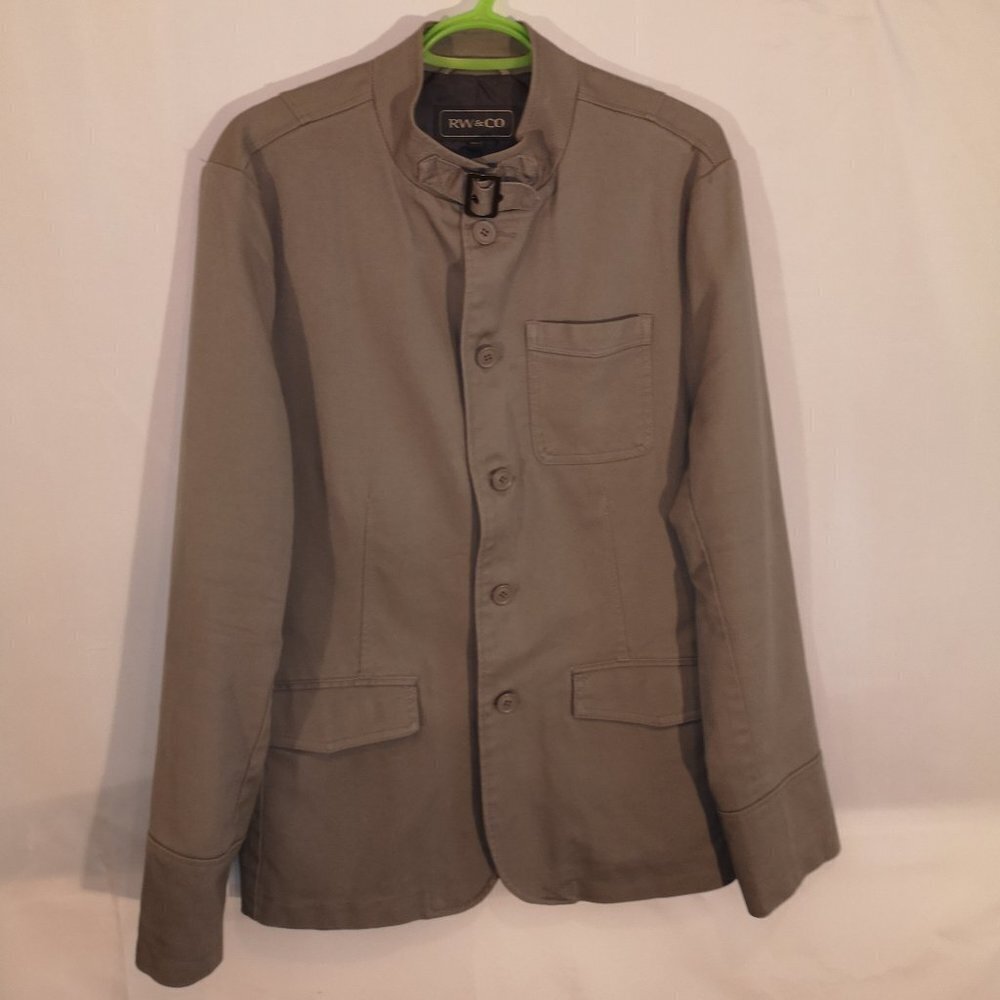 RW&C0 Men's Grey Button Closure Casual Jacket / Blazer